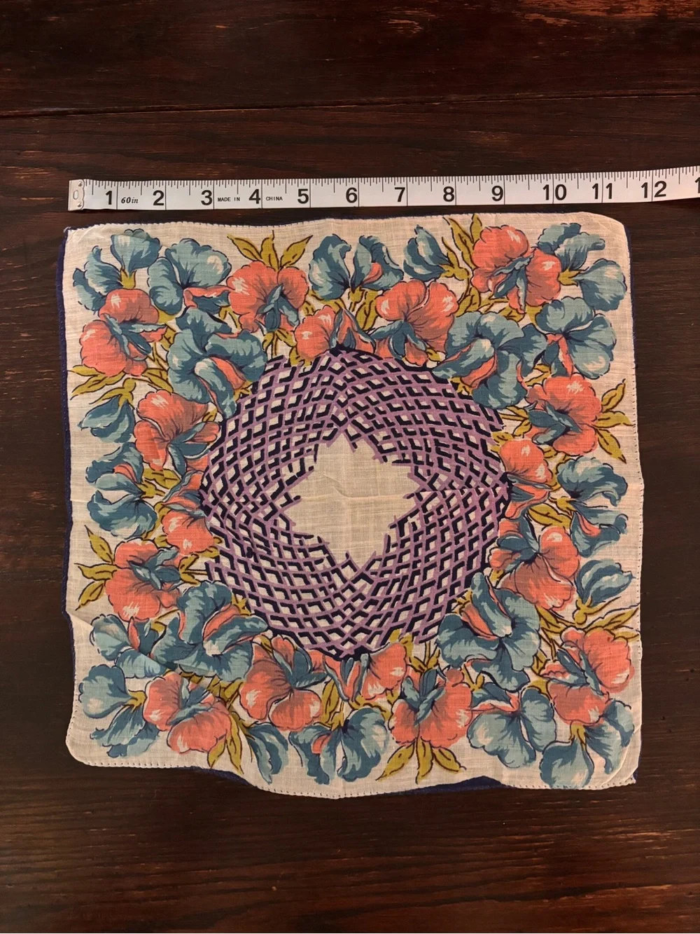 Vintage Floral Cotton Handkerchiefs - Assorted Colors